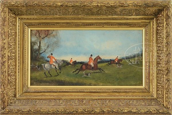 Two Works: Hunting Scenes Oil Painting by Philip H. Rideout