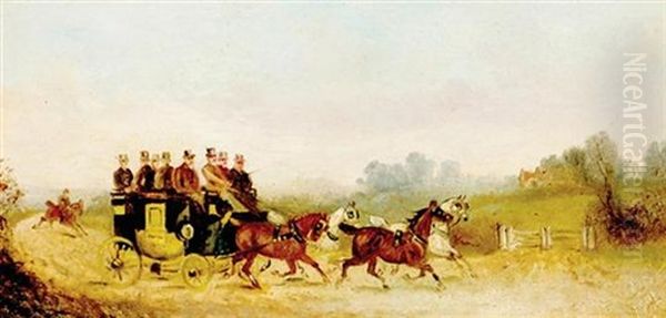 Horse Drawn Carriage Oil Painting by Philip H. Rideout