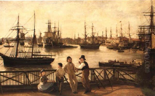 View On The Thames, Limehouse Reach by Matthew White Ridley