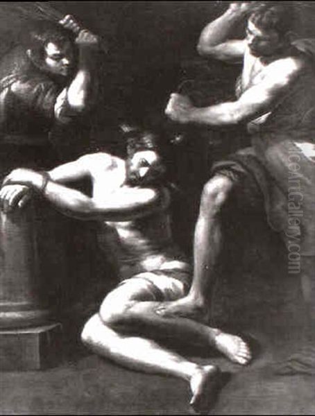 La Flagellation Du Christ Oil Painting by Claudio Ridolfi