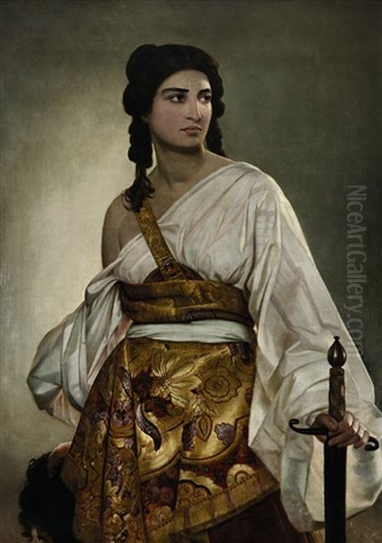 Judith Oil Painting by August Heinrich Riedel