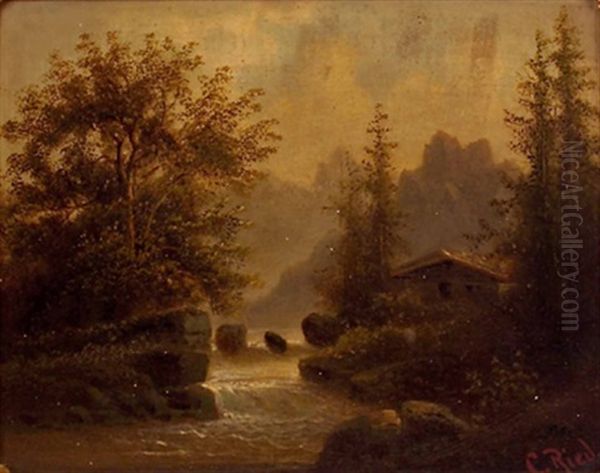 Motiv Aus Dem Pinzgau Oil Painting by Karl Rieder