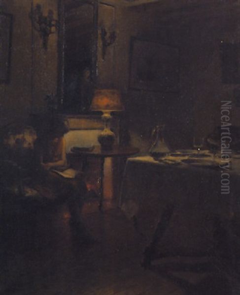 Les Lecons Oil Painting by Marcel Rieder