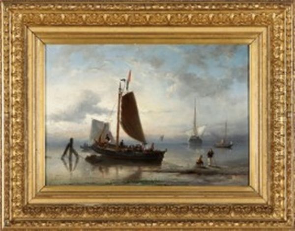 Fischer Bei Flaute Oil Painting by Nicolaas Riegen