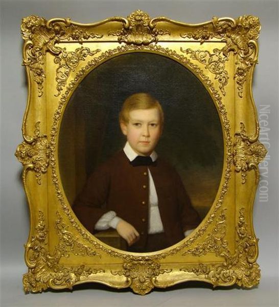 Portrait Of A Young Boy Possibly From The Custis Lewis Family Oil Painting by John Beale Bordley