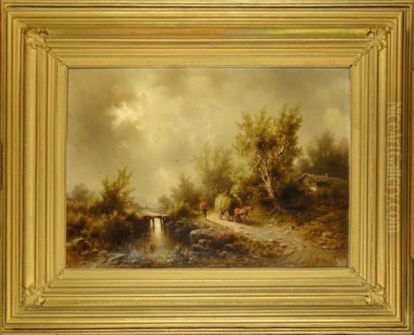 Rentree Des Foins Oil Painting by Albert Rieger