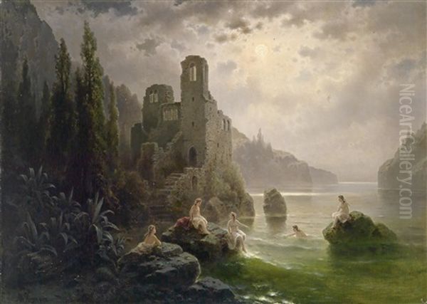 Burgruine Am Meer by Albert Rieger