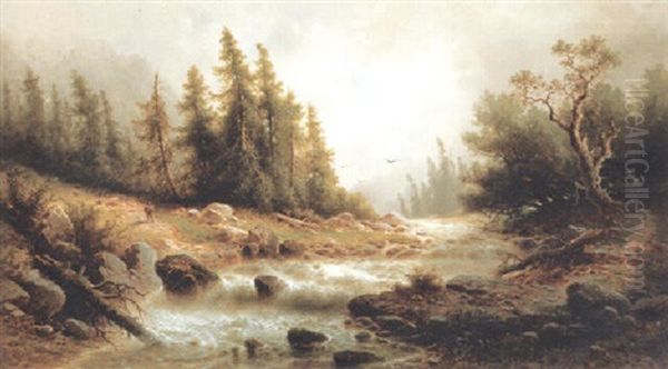 Partie Im Berner Oberland Oil Painting by Albert Rieger