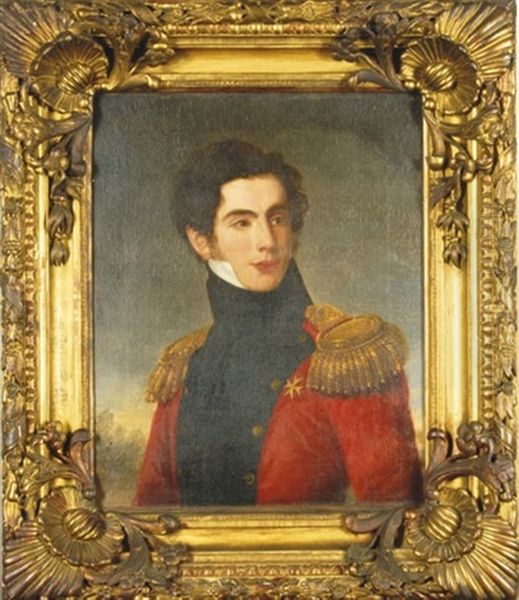 Portrait Of A General Oil Painting by Henri Francois Riesener