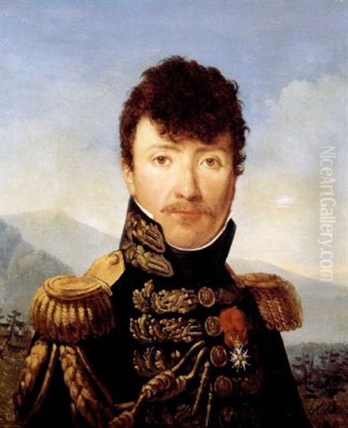 Portrait Of General Rapp Oil Painting by Henri Francois Riesener