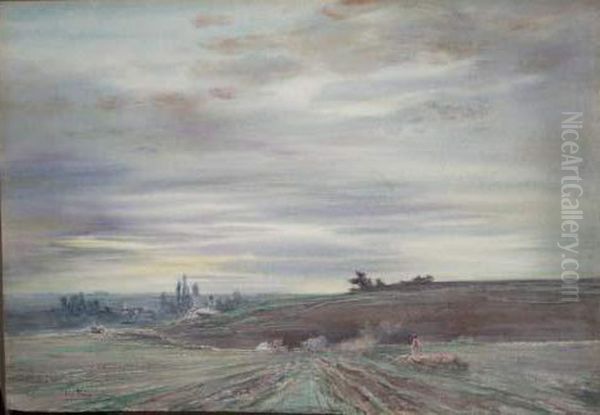 Paysage Champetre Oil Painting by Henri Boreau