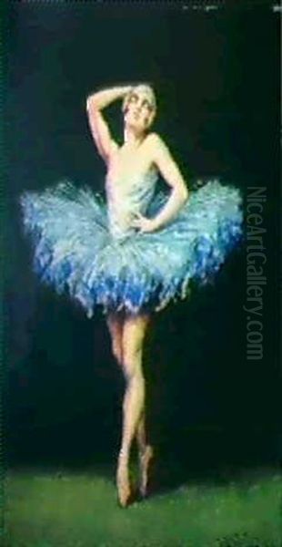 Ballerina Oil Painting by Willy Van Riet