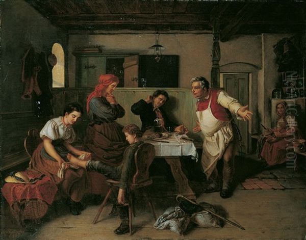 Die Teure Zeche Oil Painting by Otto Rietschel