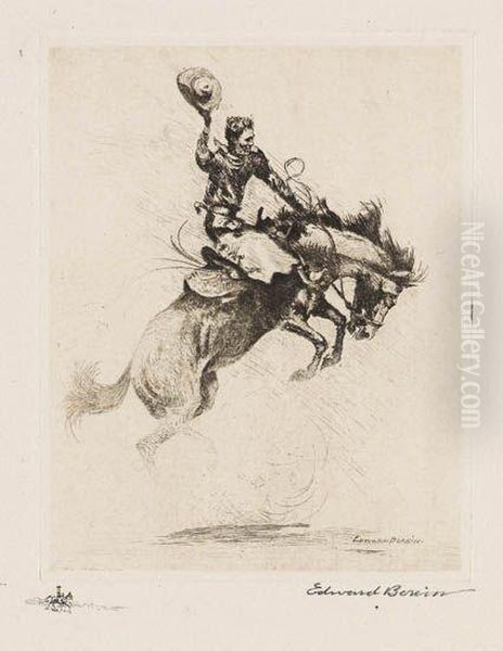 Little Bucking Horse Oil Painting by John Edward Borein