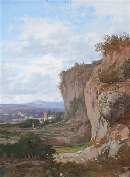 Paisaje Oil Painting by Lluis Rigalt Farriols