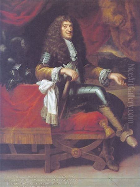 Francois De Bonne, Duc De Lesdigviers Oil Painting by Gaspard Rigaud