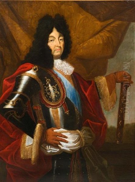 Portrait En Pied De Louis Xiv Oil Painting by Hyacinthe Rigaud