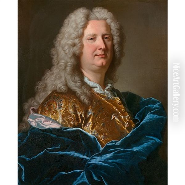 Portrait D'homme En Buste Oil Painting by Hyacinthe Rigaud