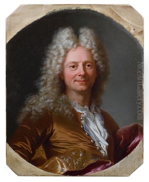 Portrait D'homme En Buste Oil Painting by Hyacinthe Rigaud