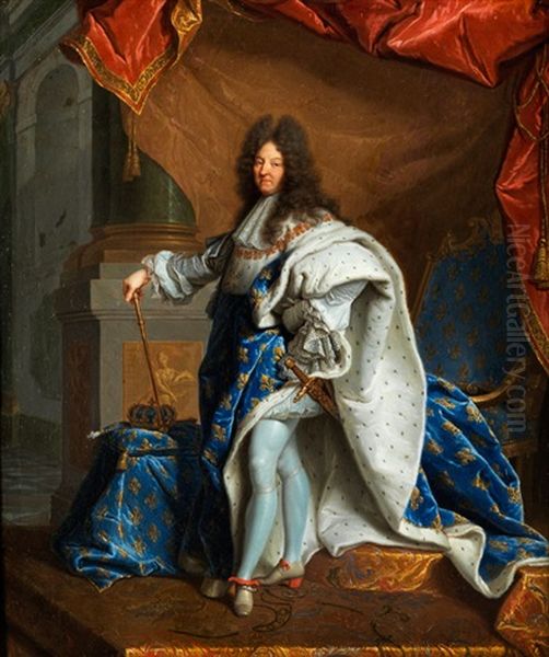 Paradebildnis Des Konigs Von Frankreich Louis Xiv Oil Painting by Hyacinthe Rigaud