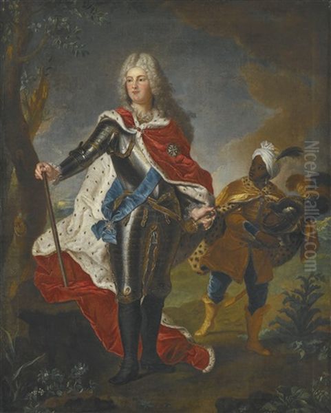 Portrait Of Frederick Augustus Ii, Elector Of Saxony (1696-1763) Oil Painting by Hyacinthe Rigaud