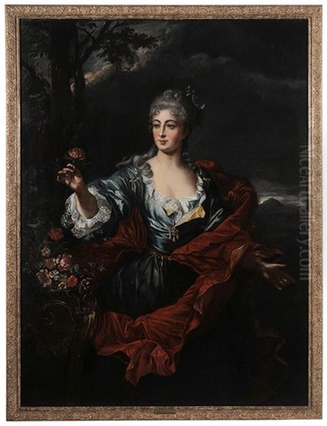 Portrait Said To Be The Comtesse De Clermont Oil Painting by Hyacinthe Rigaud