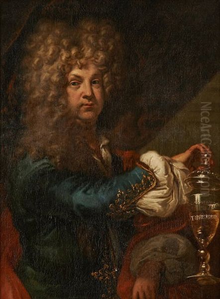 Portrait Masculin Oil Painting by Hyacinthe Rigaud