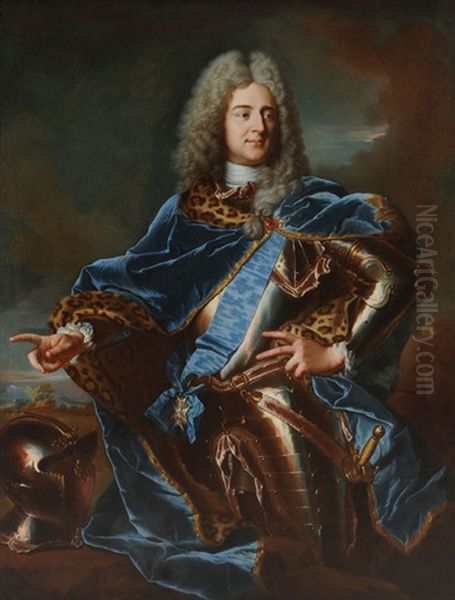 Portrait Von Carl Heinrich Von Hoym Oil Painting by Hyacinthe Rigaud