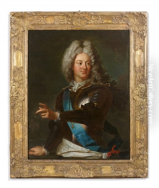 Portrait De Louis - Alexandre De Bourbon, Comte De Toulouse Oil Painting by Hyacinthe Rigaud