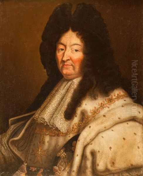 Portrait Du Roi Louis Xiv Oil Painting by Hyacinthe Rigaud