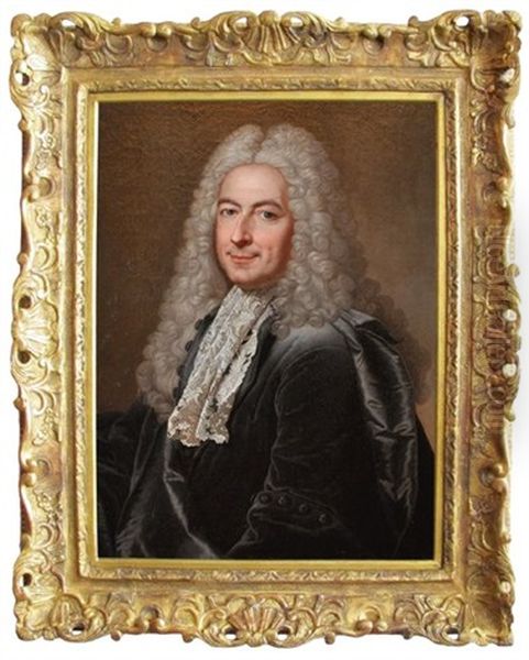 Portrait De Philibert Orry (1689-1747), Controleur General Des Finances Et Directeur General Des Batiments Du Roi Oil Painting by Hyacinthe Rigaud