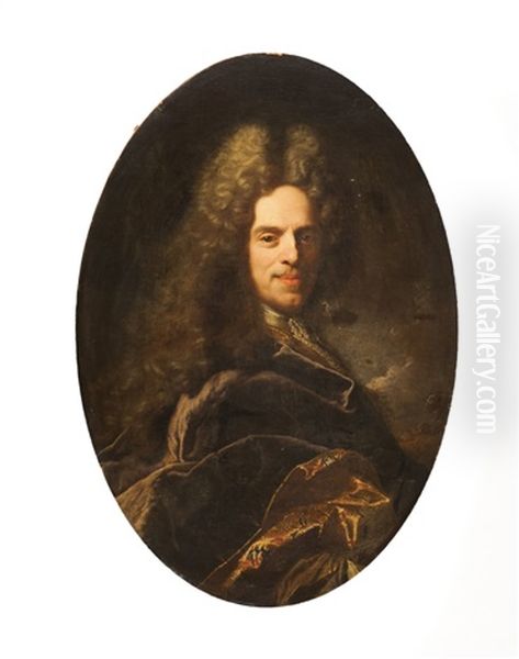 Ritratto Di Gentiluomo Stefano Gentile Oil Painting by Hyacinthe Rigaud