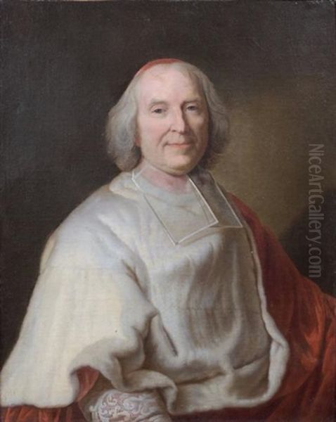 Portrait Du Cardinal De Fleury (collab. W/workshop) Oil Painting by Hyacinthe Rigaud