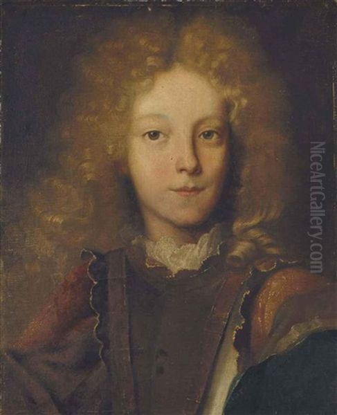 Portrait De (jean-francois De Paule De Crequy De Bonne, Duc De Lesdiguiere, Enfant ?) Oil Painting by Hyacinthe Rigaud