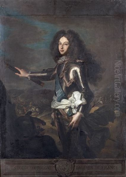 Portrait De Louis De France, Duc De Bourgogne Oil Painting by Hyacinthe Rigaud