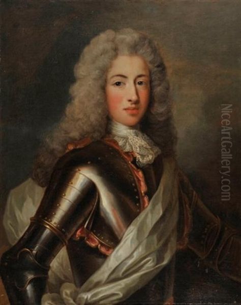 Portrait De (jean-baptiste Louis Frederic De La Rochefoucauld?) Oil Painting by Hyacinthe Rigaud