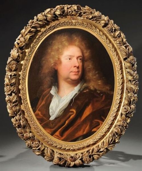 Portrait (martin Desjardins?) Oil Painting by Hyacinthe Rigaud