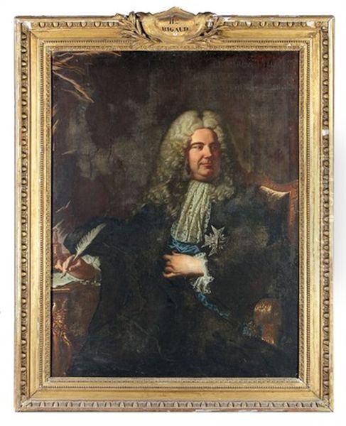 Portrait Du Marquis Dodun D'herbault Oil Painting by Hyacinthe Rigaud