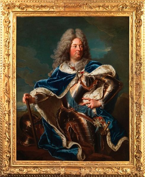 Portrait Des Duc D'antin (collab. W/workshop) Oil Painting by Hyacinthe Rigaud