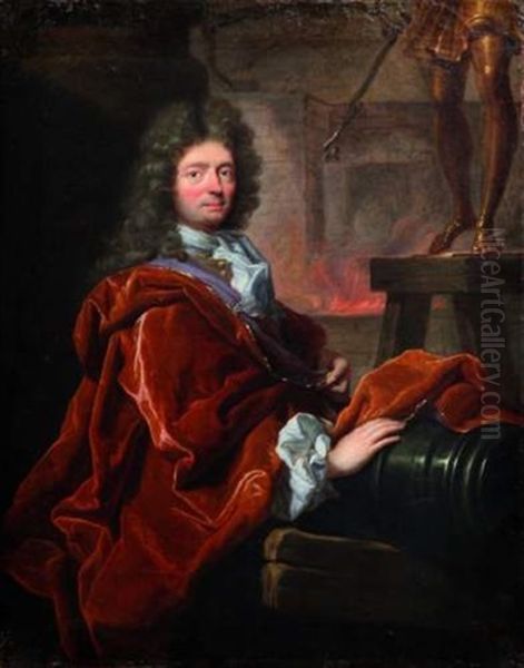 Portrait Du Fondeur Jean Balthasar Keller Oil Painting by Hyacinthe Rigaud