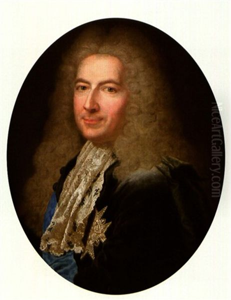 Portrait Du Controleur General Philibert Orry Oil Painting by Hyacinthe Rigaud