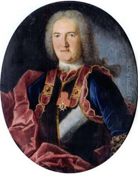 Portrait Du Marquis Du Gage Oil Painting by Hyacinthe Rigaud