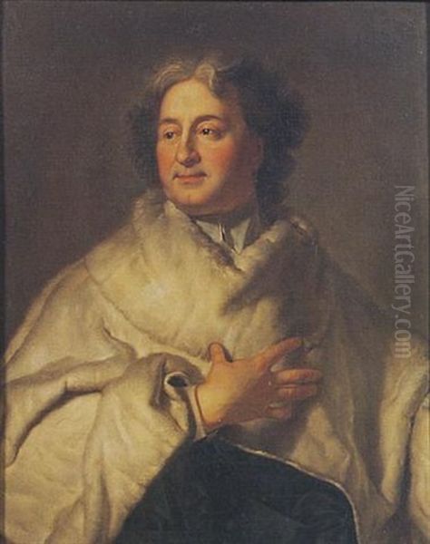 Portrait De Francois Rovert Secousse Oil Painting by Hyacinthe Rigaud