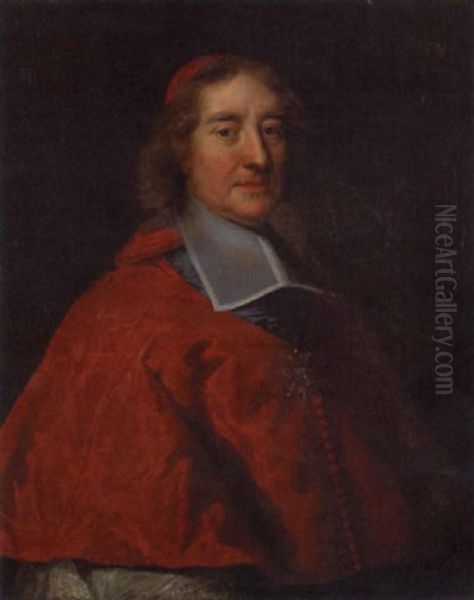 A Portrait Of Cardinal Louis De Rohan Oil Painting by Hyacinthe Rigaud