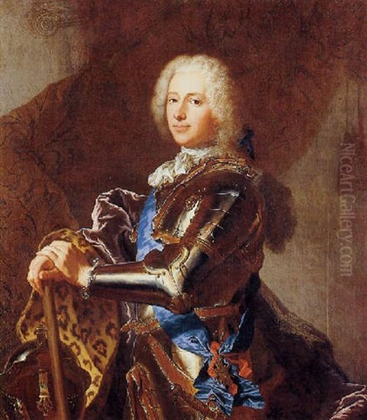 Portrait Of Paul-hyppolite De Beauvillier, Ducde Saint-aignan Oil Painting by Hyacinthe Rigaud