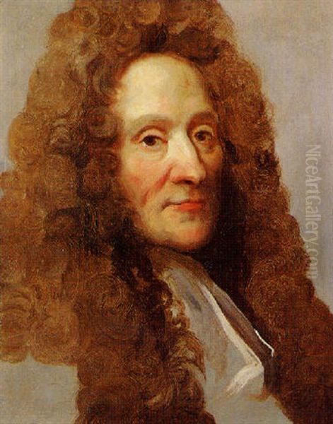 Portrait D'un Homme De Lettres Oil Painting by Hyacinthe Rigaud