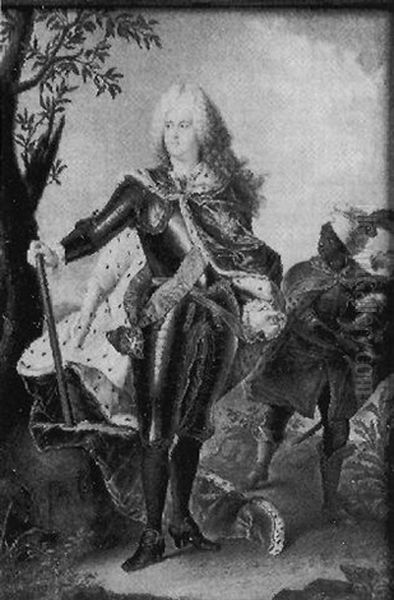 Fridericus Augustus Oil Painting by Hyacinthe Rigaud