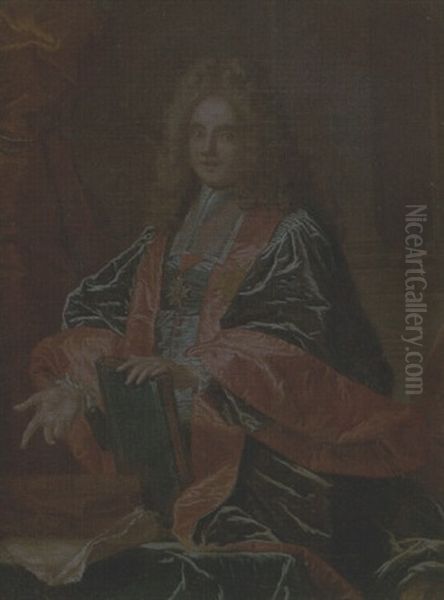 Portrait Of A Man (joseph-jean-baptiste Fleuriau, Seigneur D'armenonville?) Oil Painting by Hyacinthe Rigaud