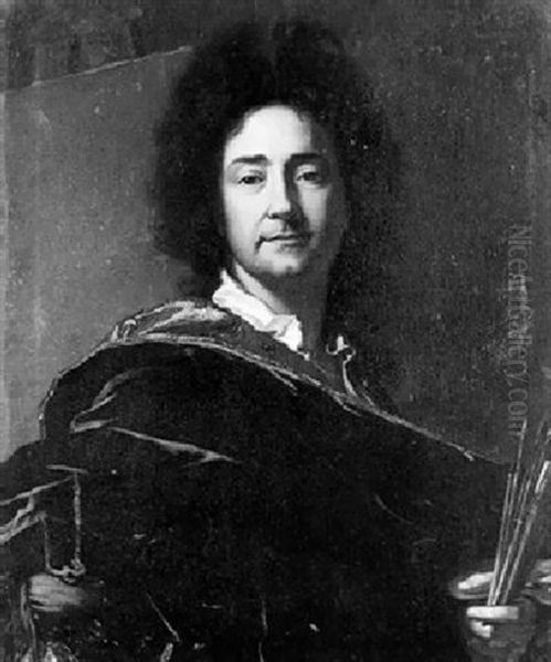 Autoportrait De L'artiste Oil Painting by Hyacinthe Rigaud