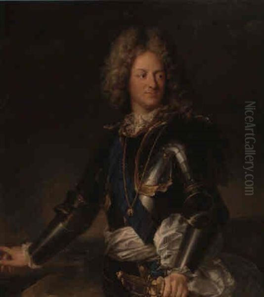 Retrato De Luis Alejandro De Borbon, Conde De Tolosa Oil Painting by Hyacinthe Rigaud